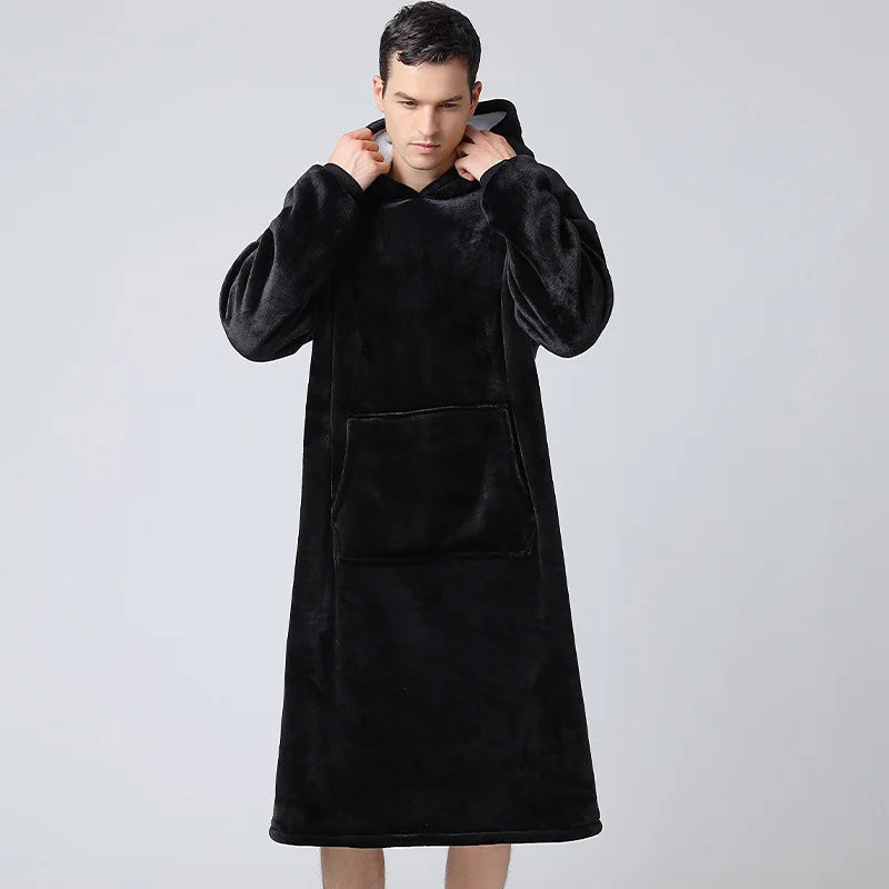 Men's fleece poncho